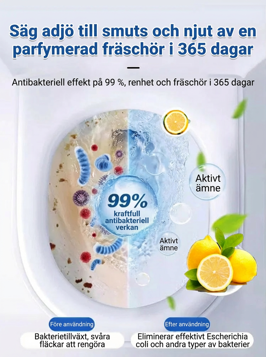 ToiletFizz Pro - Avancerad dekontaminering, borttagning av urinavlagringar och luktborttagning