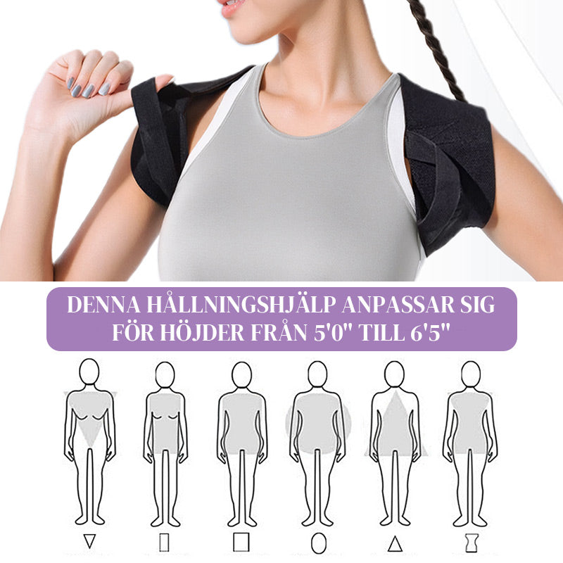 "Rak Rygg På 5 Minuter! ✨ Universell Hållningskorrigerare – Din Osynliga Ryggstöd