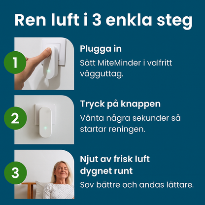 MiteMinder™ - Friskare morgnar & ett hälsosammare hem