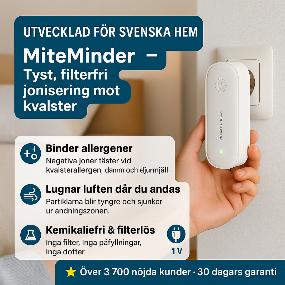 MiteMinder™ - Friskare morgnar & ett hälsosammare hem