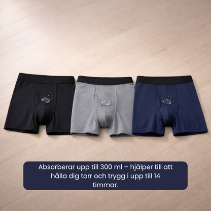 DryGuard Boxershorts – Ultraabsorberande inkontinensunderkläder för män